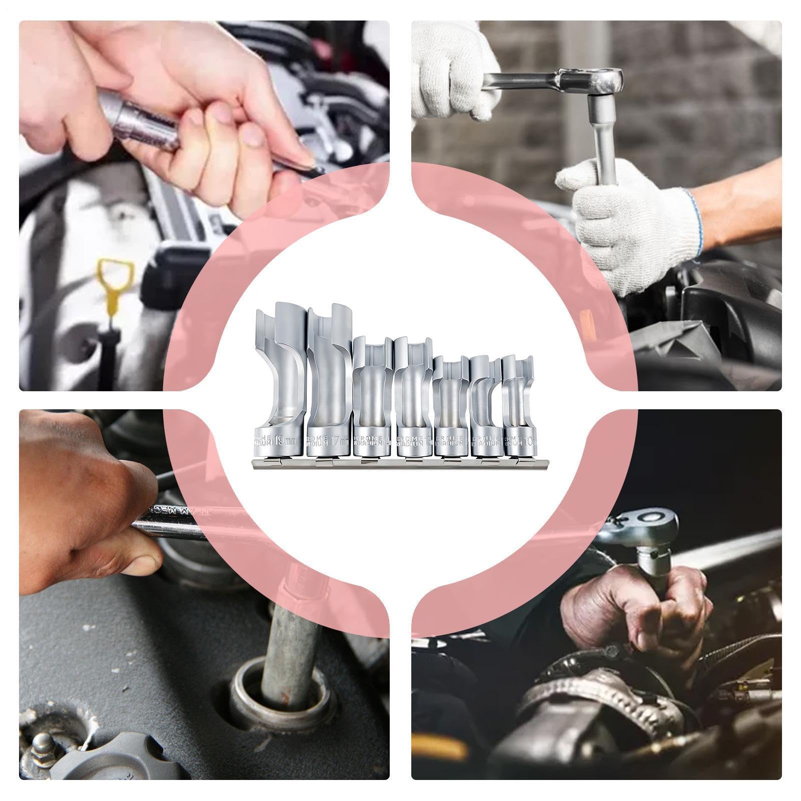 Linearschlüssel-Set – Schlüssel für Öl-Splitsensor, Demontagehülse für Ölleitung, für Autos, Häuser, Industrien, Werkstätten, LKW, Garagen und Mechaniker oder