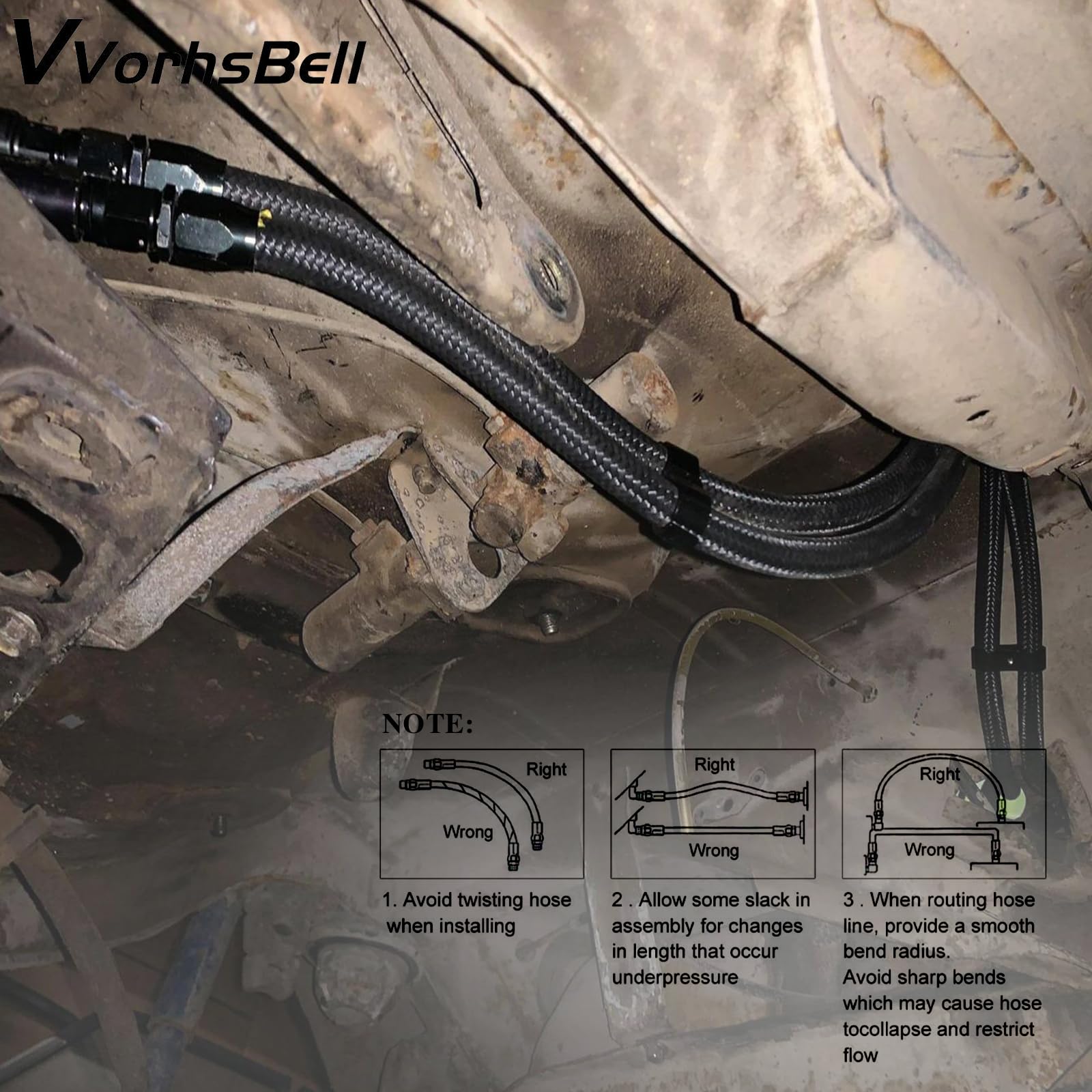 AN6, tubo del carburante da 3 m, in acciaio inossidabile e nylon intrecciato, in gomma, tubo del carburante, con la maggior parte delle moto e auto che utilizzano connessioni AN6