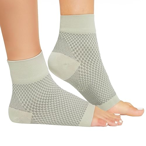 THEODORE MAGNUS Calcetines de compresión para fascitis plantar, Gris