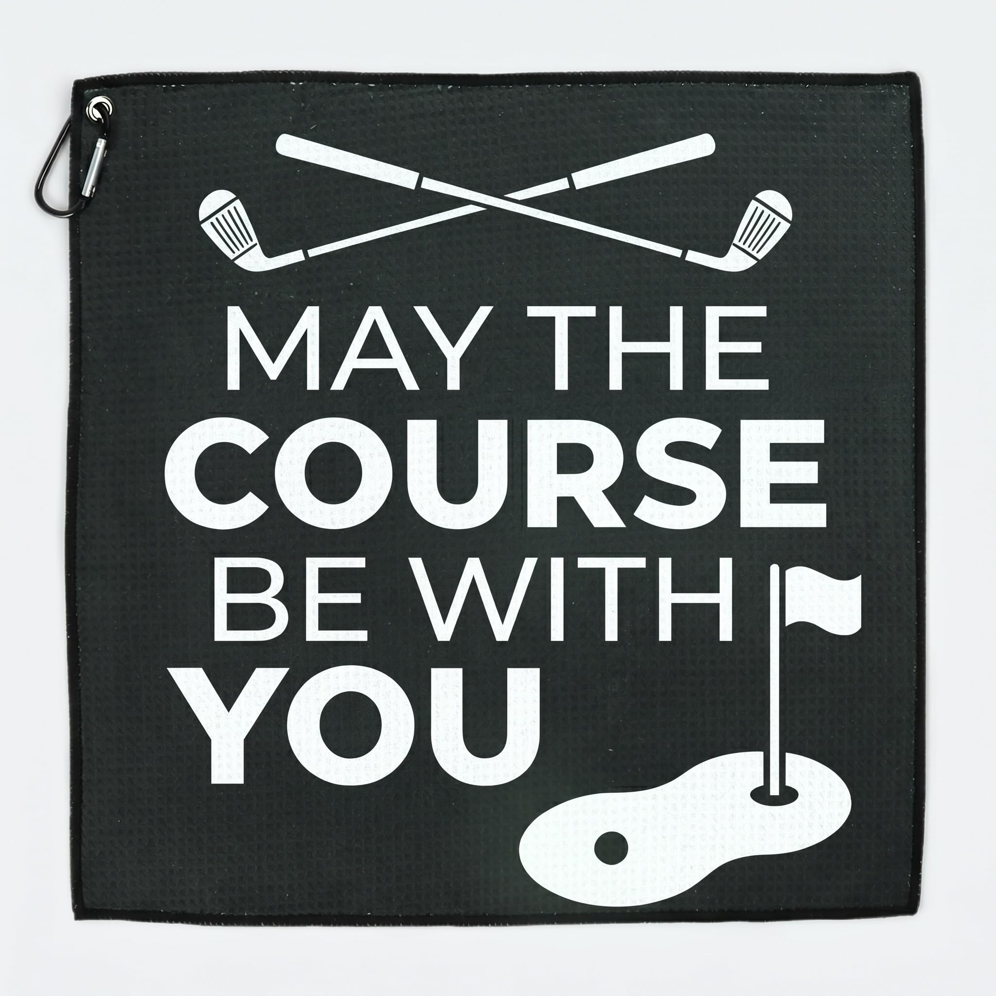 Funny Golf Gifts for Men, Golf Towels for Golf Bags with Clip, Personalised Golf Accessories for Boyfriend Dad, Novelty Presents for Father’s Day Secret Santa Gifts Birthdays Christmas (Black)