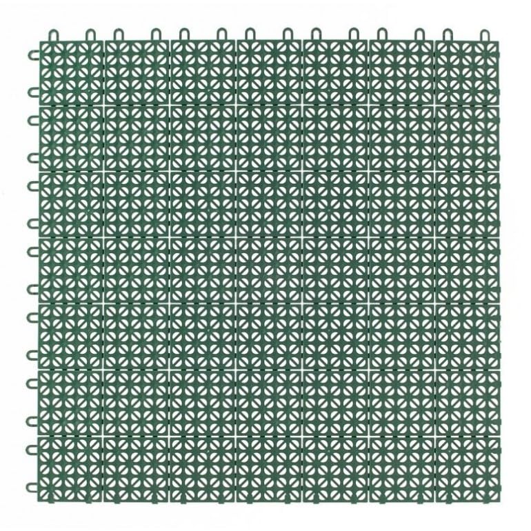 Piastrelle Flessibili in Plastica 55,5 x 55,5 cm da Interno, Esterno e Giardino, Nere, Drenanti e Autobloccanti Pezzi 4