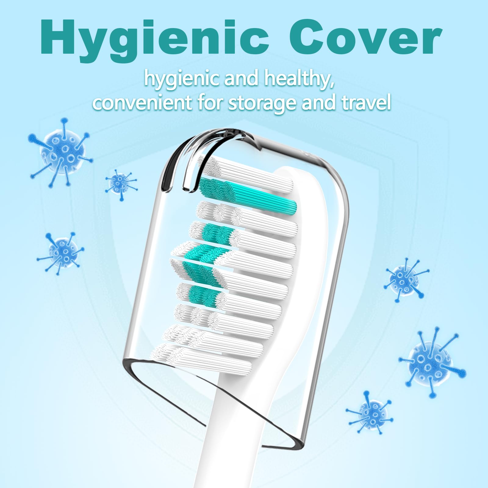 Aoremon Cabezales de repuesto para cepillo de dientes compatibles con Philips Sonicare E-Series, paquete de 6 cabezales de cepillo de repuesto vienen con tapas