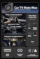 Vista 3 de OTTOCAST 4 en 1 Car TV Mate Max y adaptador inalámbrico CarPlay/Android Auto y de reflejo de pantalla para Apple iPhone teléfono Android, adaptador