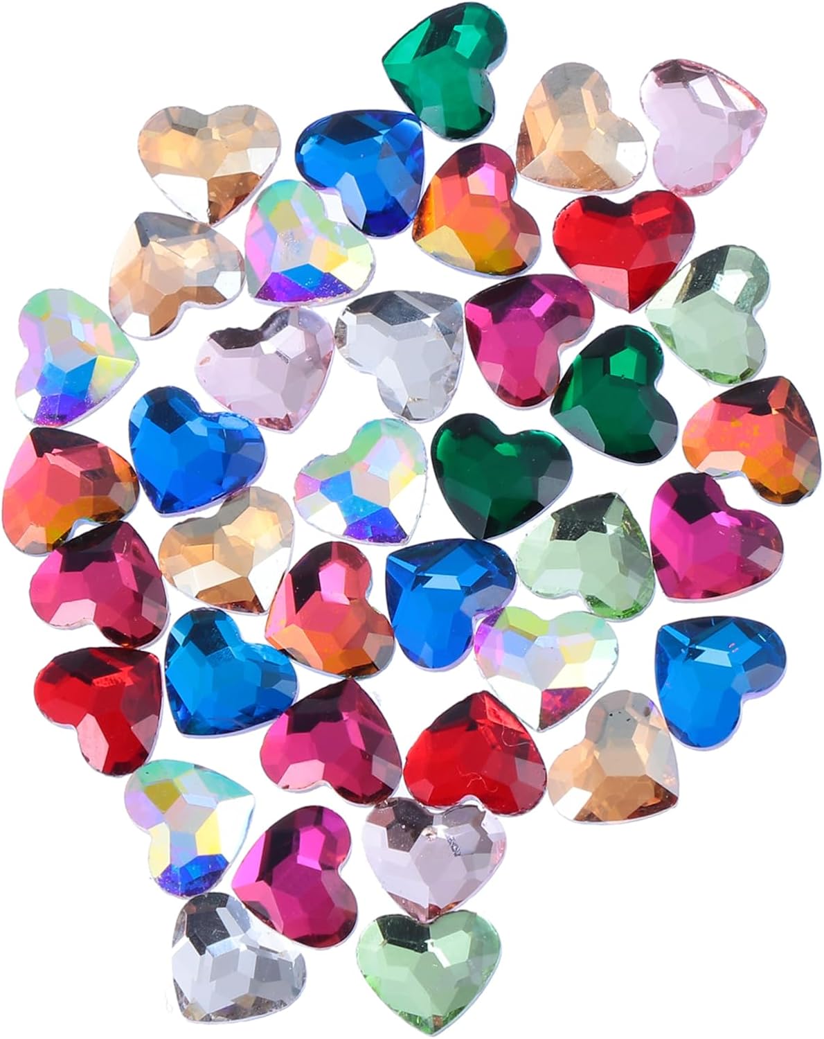 FRCOLOR 100pcs Love Nail Drill Bit Heart Nail Stickers Nail Decal Stickers Nail Art Gems Heart Nail Gems Nail Art Heart Charms Nail Art Charms Manicure Charms Heart Nail Charms 3D Glass Alien