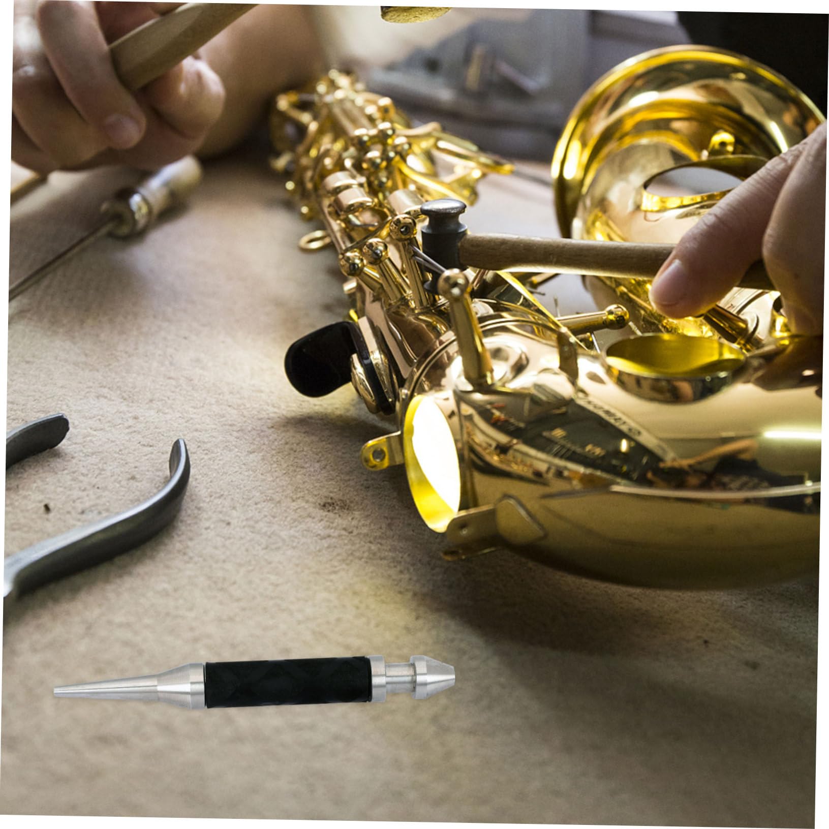 Yardwe Professional Portable Truing Tool for Trumpet Impact Resistant Double Headed Design Comfortable Grip Reliable Mouthpiece Repair for Musicians and Instrument Care