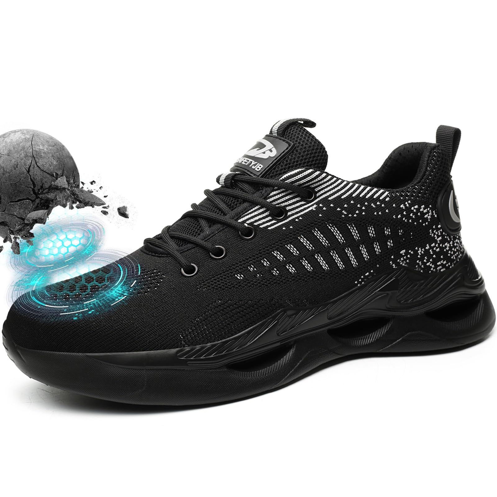 Scarpe Antinfortunistiche Uomo Donna Scarpe da Lavoro Donna Leggere Scarpe Sicurezza con Punta in Acciaio Traspiranti Comode Scarpe Sicurezza Antiscivolo Traspiranti 38-46 EU