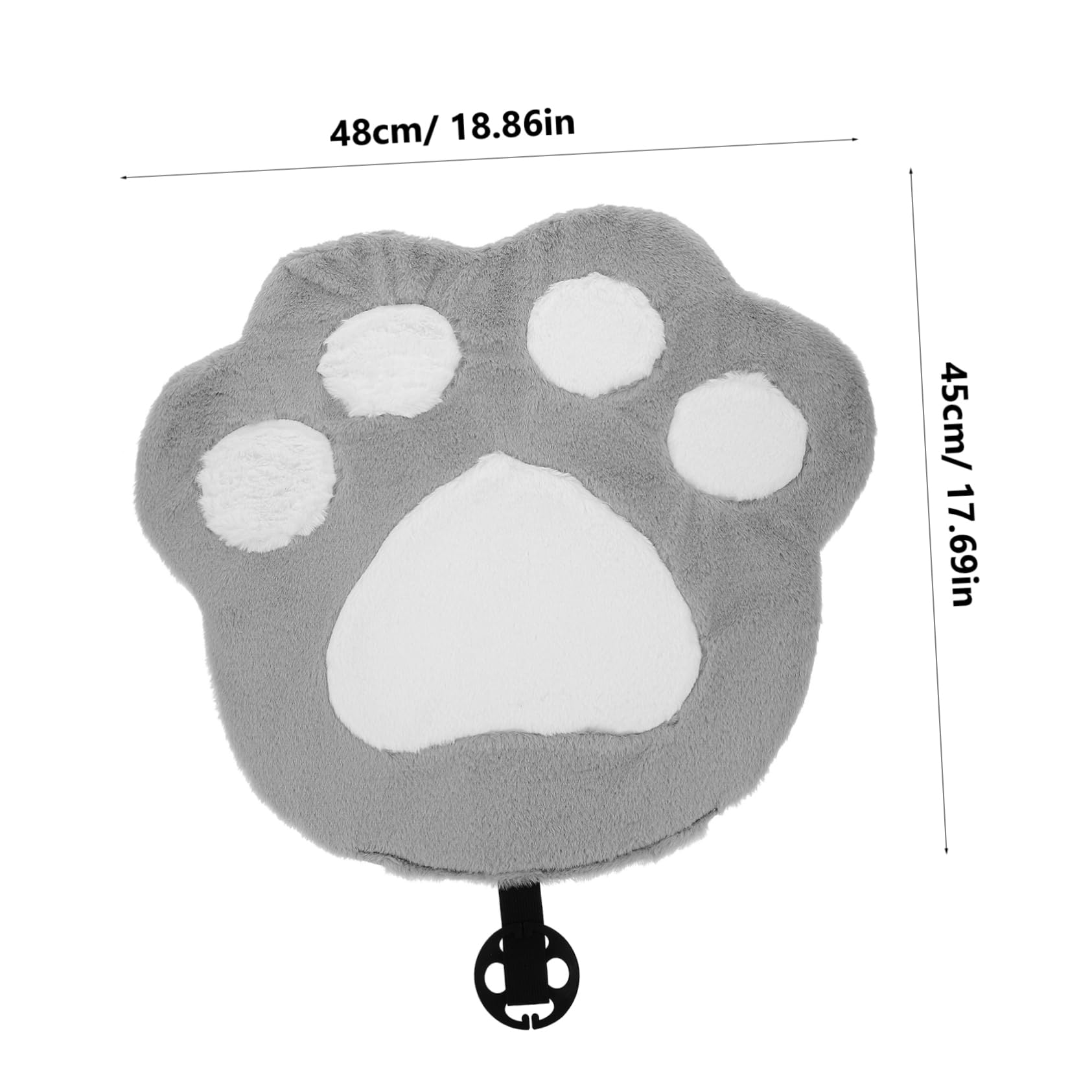 Mikinona Tapis de Siège Auto Mignon Confortable et Respirant Forme Patte de Chat Coussin de Siège de Voiture en Peluche pour Temps Froid en Voiture