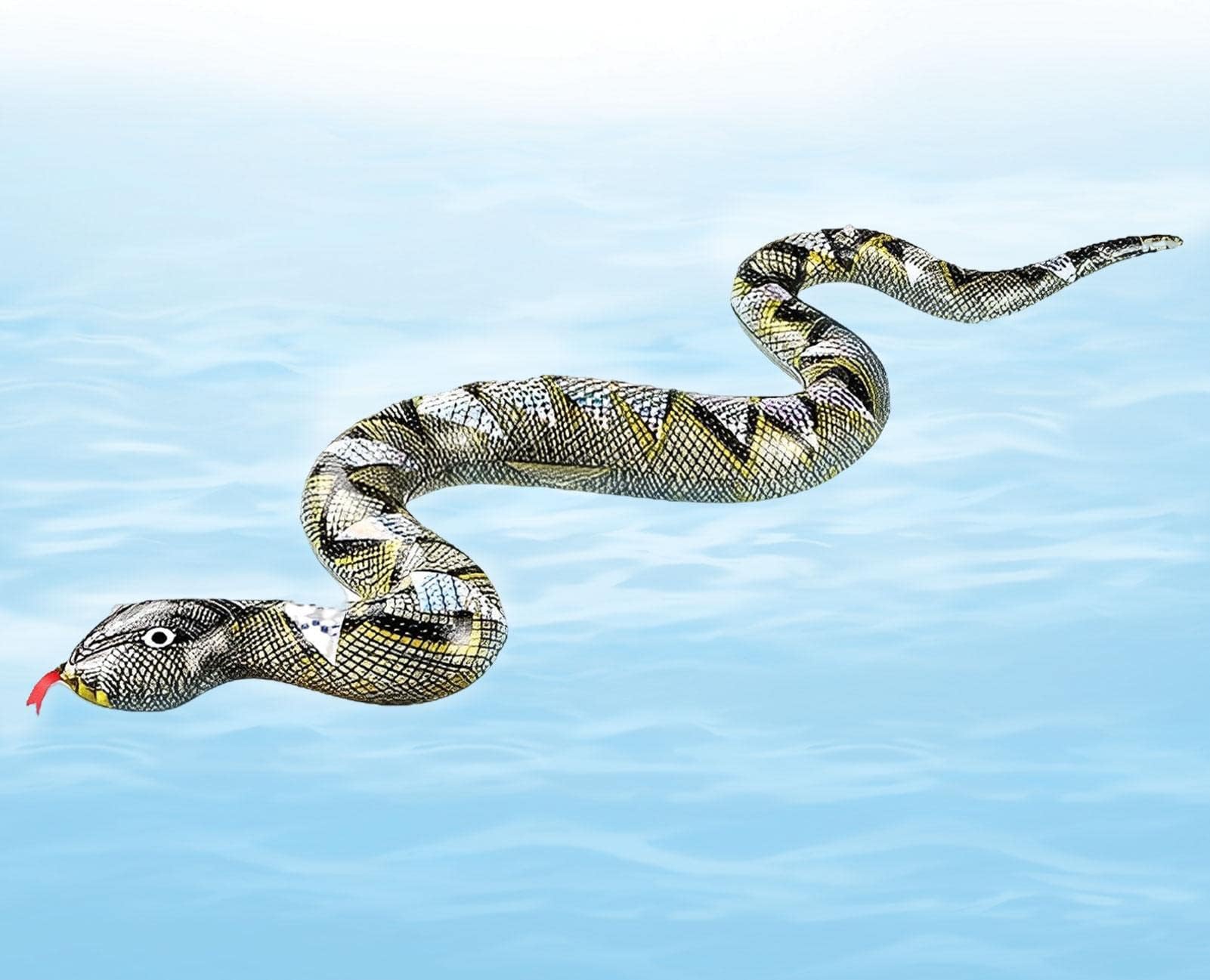 DEEVAL Inflatable Snake, Fake Snakes for Garden Pool, Pool Floats Blow Up Snakes, 47.24 Inch Large Inflatable Snakes for Garden, Fake Snake for Garden Props Parties