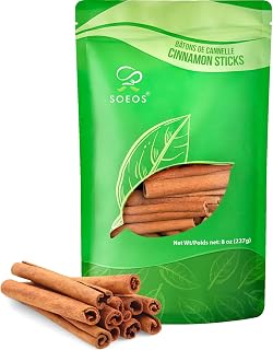 Soeos Cinnamon Sticks 8oz - Premium Cassia Cinnamon, Strong Aroma, 100% Raw 2.75" Pure Sticks for Baking, Cooking, Tea & Mulled Wine