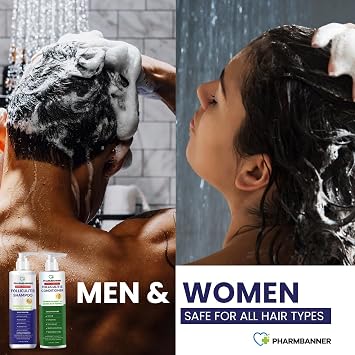 PHARMBANNER OTC Medicated Dandruff Shampoo and Conditioner Set, Scalp Shampoo, Helps Control Flaking, Itching, Redness & Irritation, Tea Tree Hair Care Set