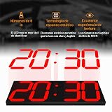 Reloj de pared LED Jumbo a control remoto, multifunción LED digital, reloj de termómetro y calendario, minutero despertador, por CHIHAI