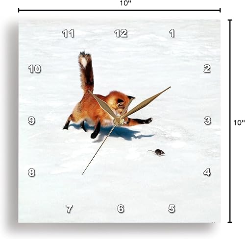 Miniatura 8 de dpp _ _ _ _ _ _ _ _ _ _ 62613Florene animalesLa caza del zorro un mouse en la nieveWall Clocks