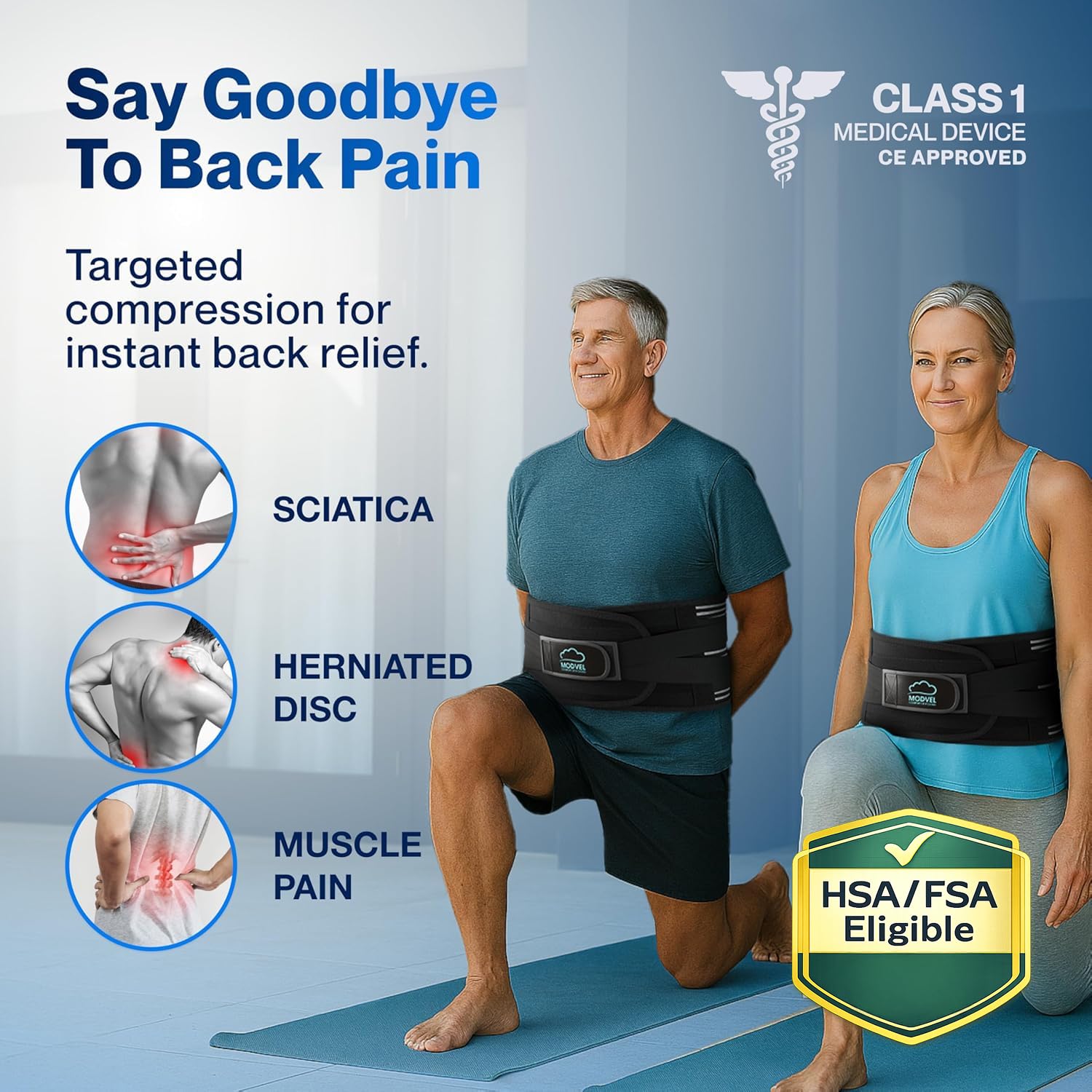 Modvel Back Braces for Lower Back Pain Relief with 6 Stays, Breathable Back Support Belt for Men/Women for work, Anti-skid lumbar support belt with 16-hole Mesh for sciatica (Plus-Size)