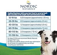 Vista 6 de Nordic Naturals Omega-3 para mascotas, sin sabor, 16 onzas, 1380 mg de omega-3 por cucharadita, aceite de pescado para perros grandes a muy grandes