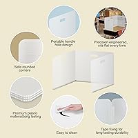 Vista 4 de Privacy Shields - Paquete de 2 separadores de escritorio de plástico duraderos y fáciles de transportar, divisores de aula fáciles de desinfectar