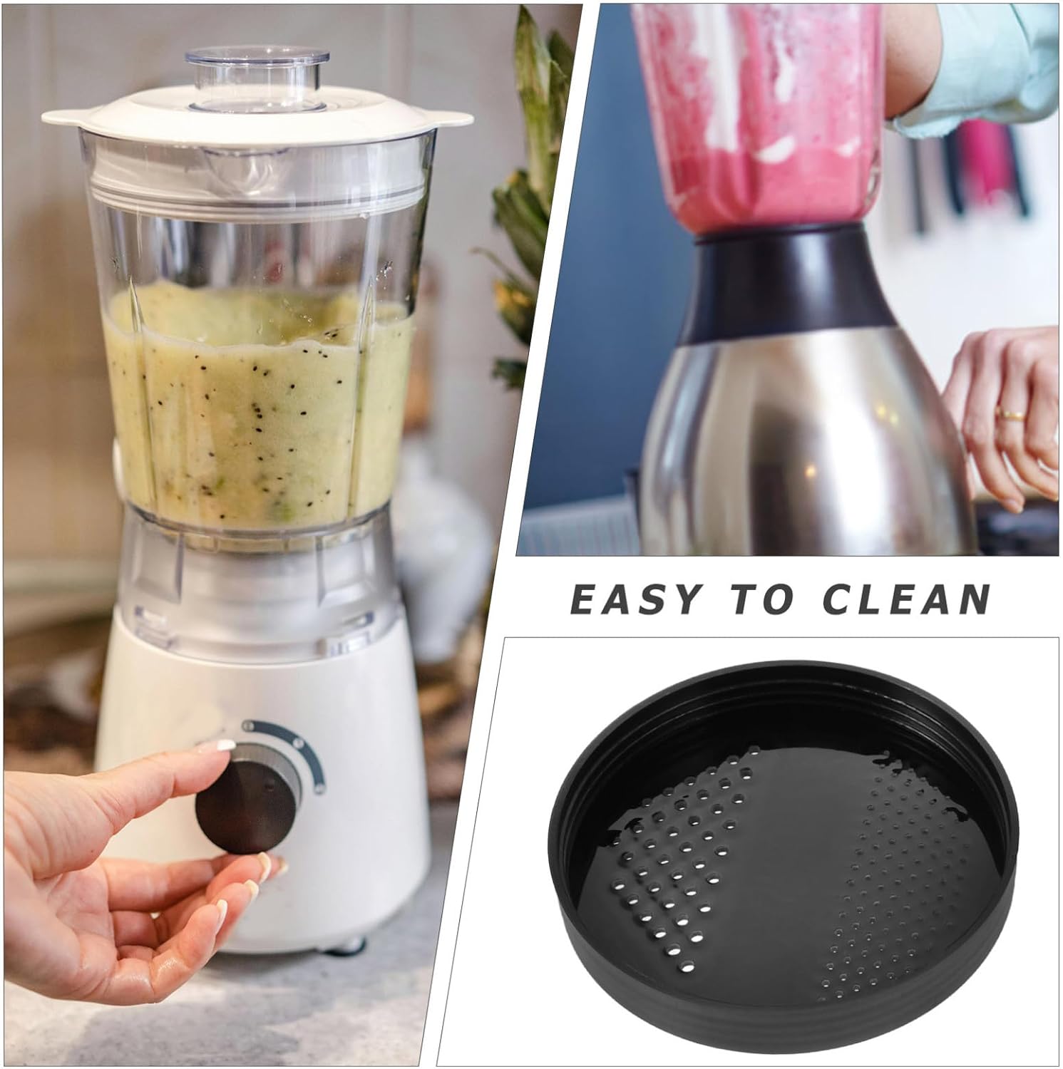 GANAZONO 2pcs Juicer Cup Lid Replacement Filter Covers Compatible with Mixer Parts, Reusable Juicer Accessories for Home Kitchen Juicing Supplies