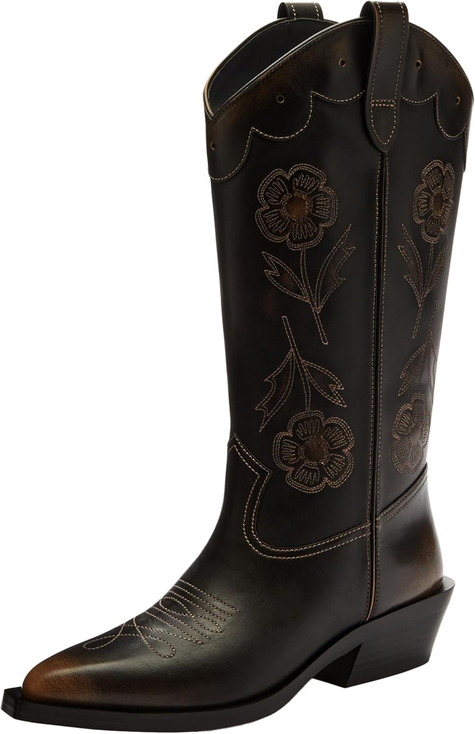 COACH Women's Aria Loved Leather Tall Cowboy Boot