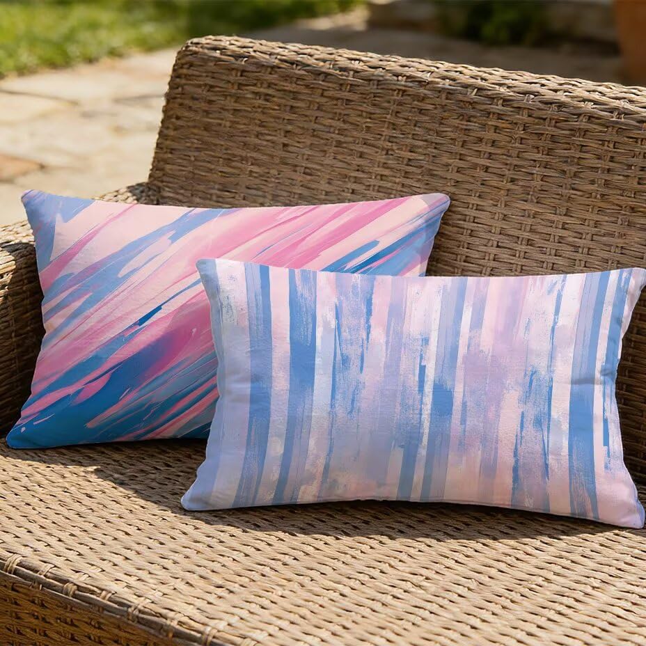Housse de coussin de jardin effet lin de qualité supérieure M-P685