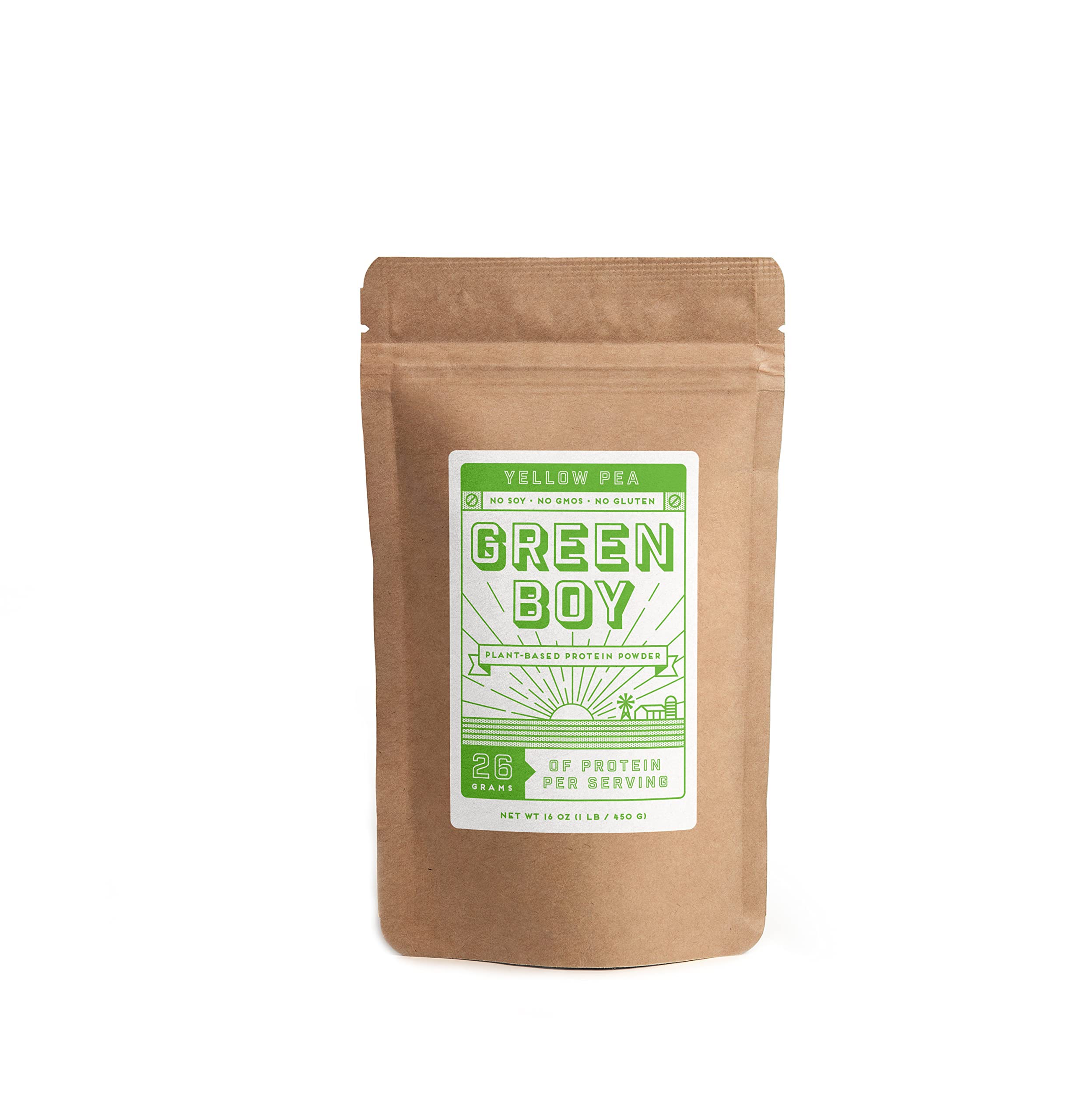 Yellow Pea Plant-Based Protein Powder Made from Single Ingredient, Vegan and Clean Additive from Plant Protein, Good for Cooking, Baking and Shakes, No Added Sugar, Soy or Gluten (16oz)