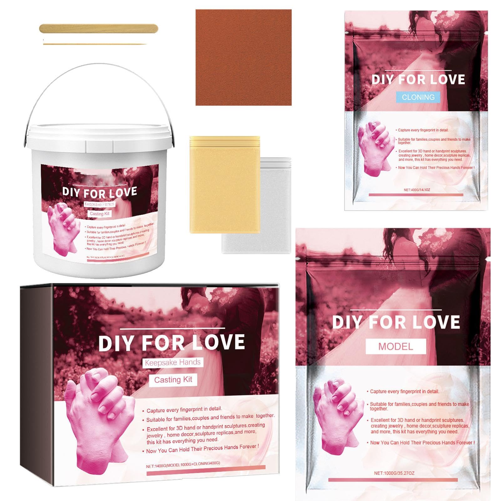 Kits De Pâte à Modeler Pour Empreintes De Mains - Cadeaux Souvenirs Pour Bébé