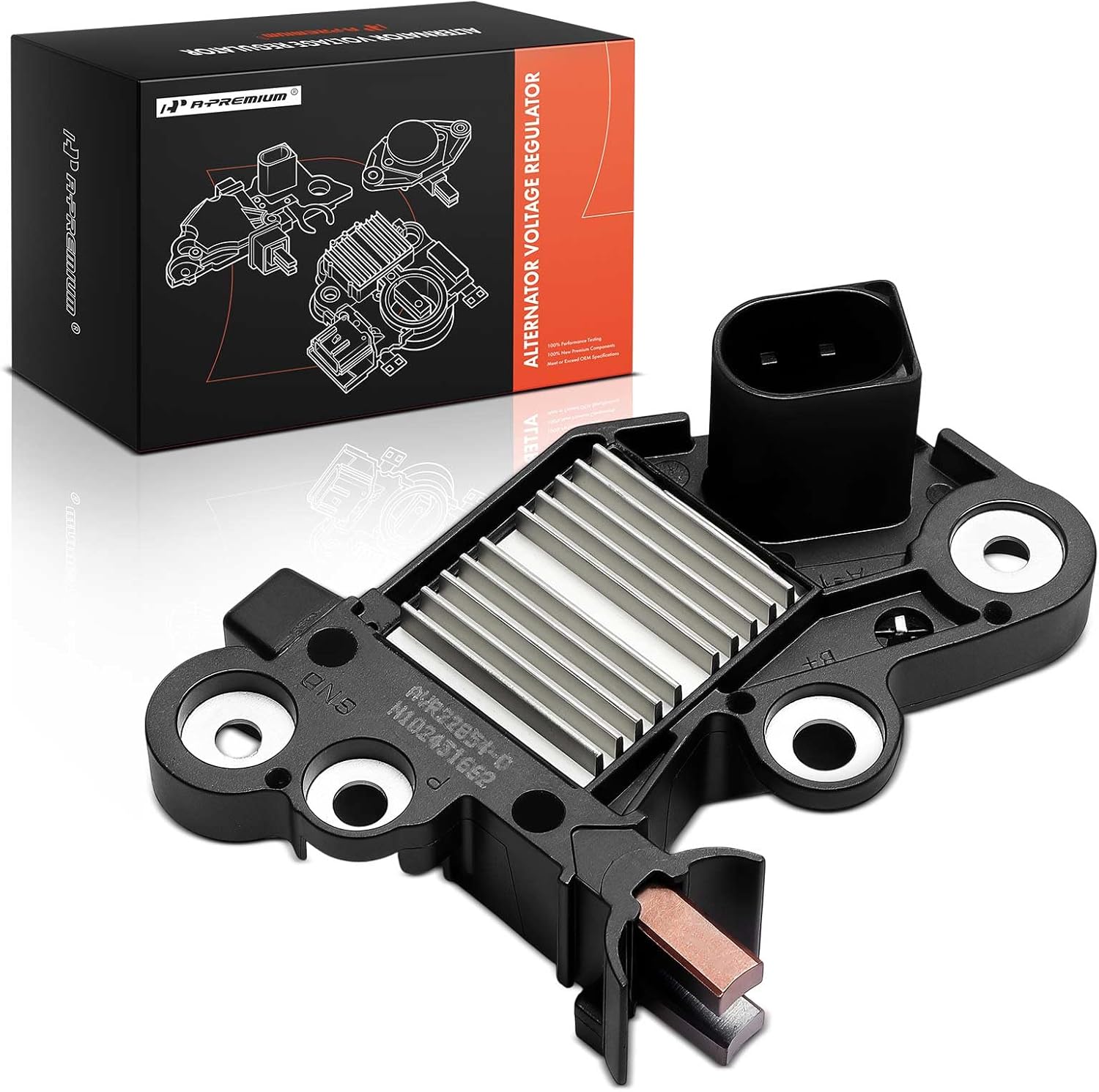 A-Premium Alternator Voltage Regulator Compatible with Volkswagen Jetta 2016-2017, Golf Alltrack 2017-2019, Golf SportWagen, Arteon, Atlas, GTI & Audi A3, TTS Quattro, S3, 14V B-Circuit 14Vset