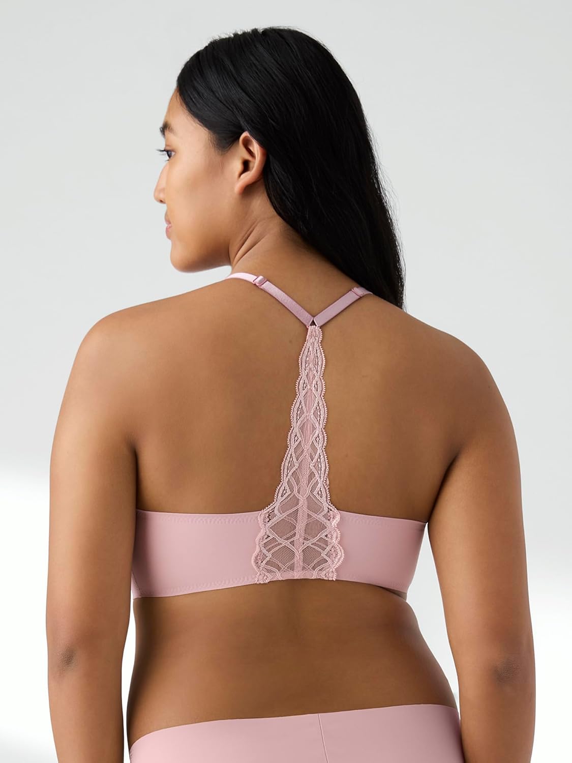 True & Co Women's True Body Triangle Lace Racerback Bra - Image 2