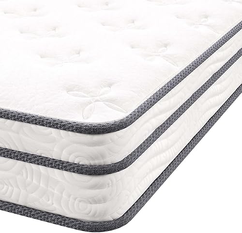 Miniatura 28 de Modway Jenna - Colchón King de muelles interiores (8 pulgadas), Tela, Blanco