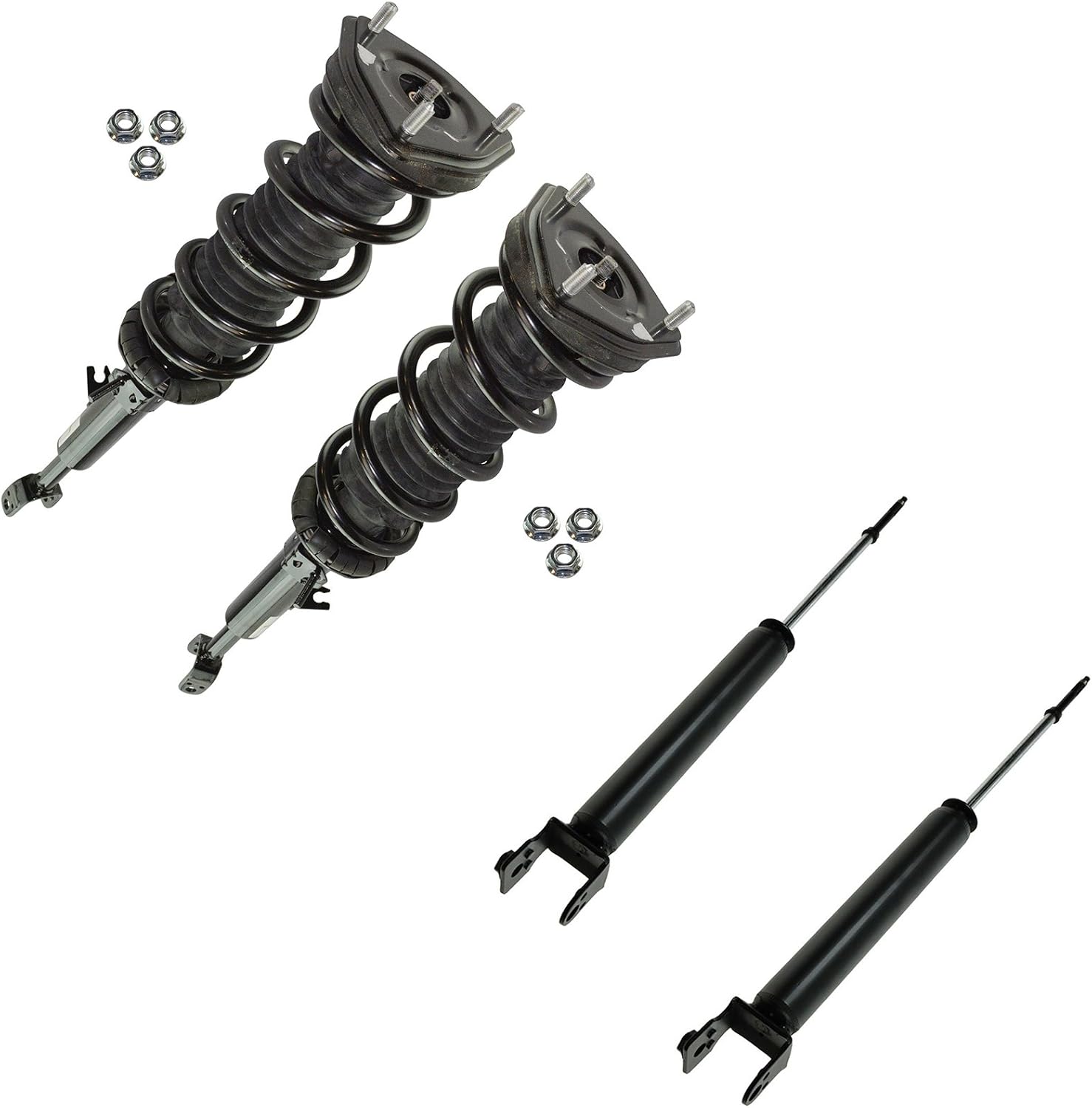TRQ Front Rear Shock Absorber Loaded Complete Assembly Set 4pc for G35 2dr RWD