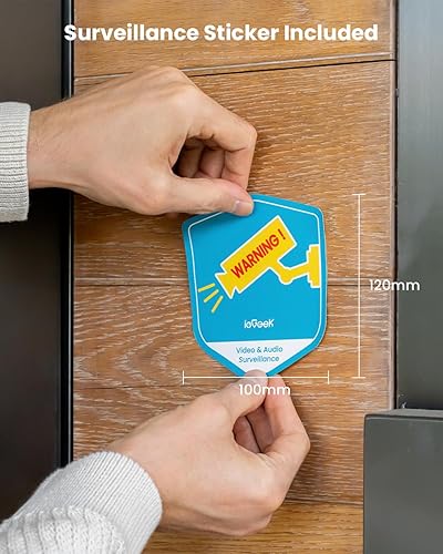 Miniatura 7 de ieGeek Cámaras de seguridad inalámbricas para exteriores, cámara WiFi solar 2K para sistema de seguridad del hogar, cámara de vigilancia alimentada