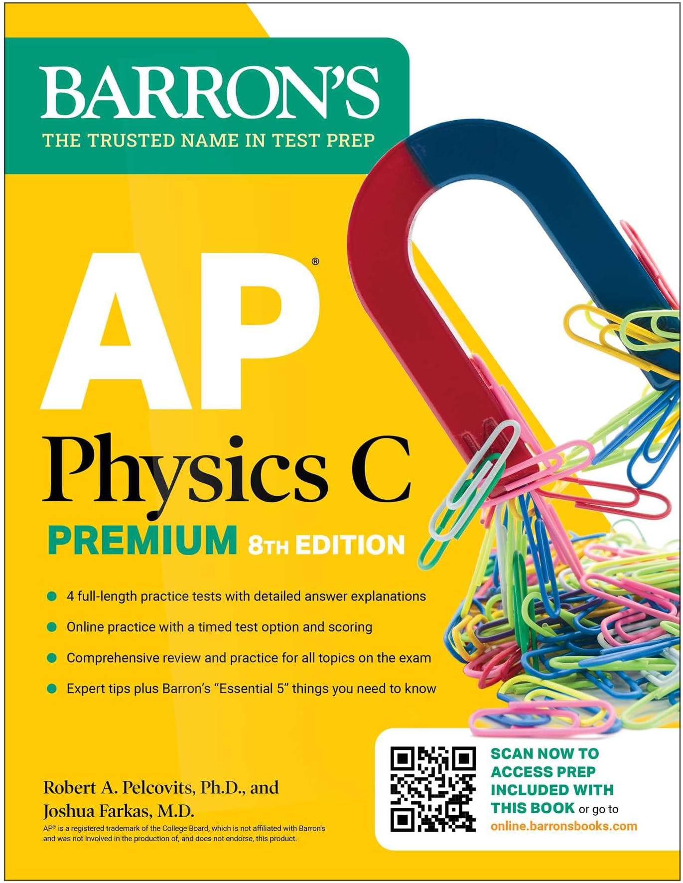 AP Physics C Premium, Eighth Edition: 4 Practice Tests + Comprehensive Review + Online Practice (2025) (Barron's AP Prep)