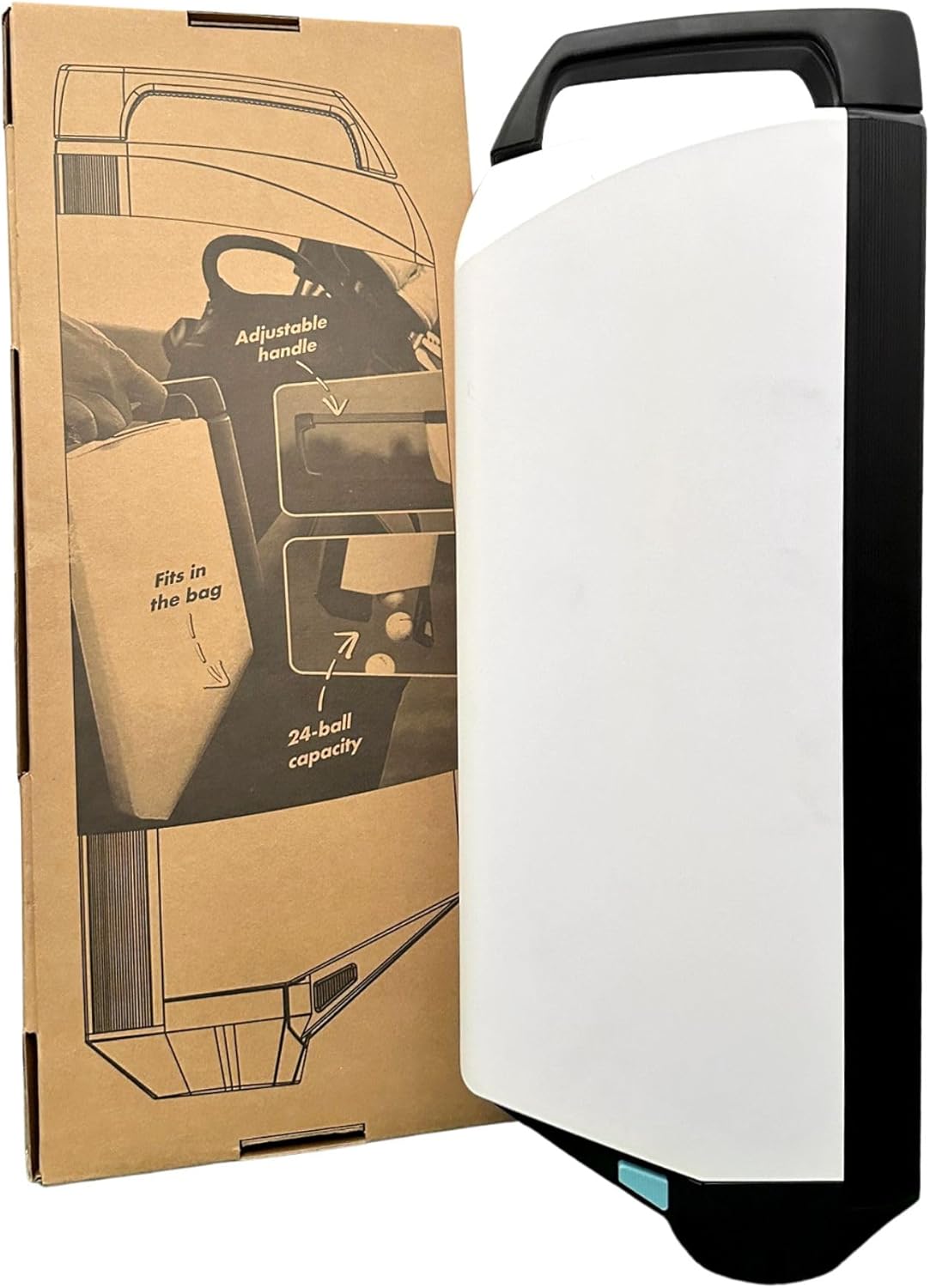 Golf Ball Shag | Ultimate Portable & Compact Golf Ball Picker, Perfect Golf Gift for All Ages, Fits in Your Golf Bag, 24-Ball Capacity, Black