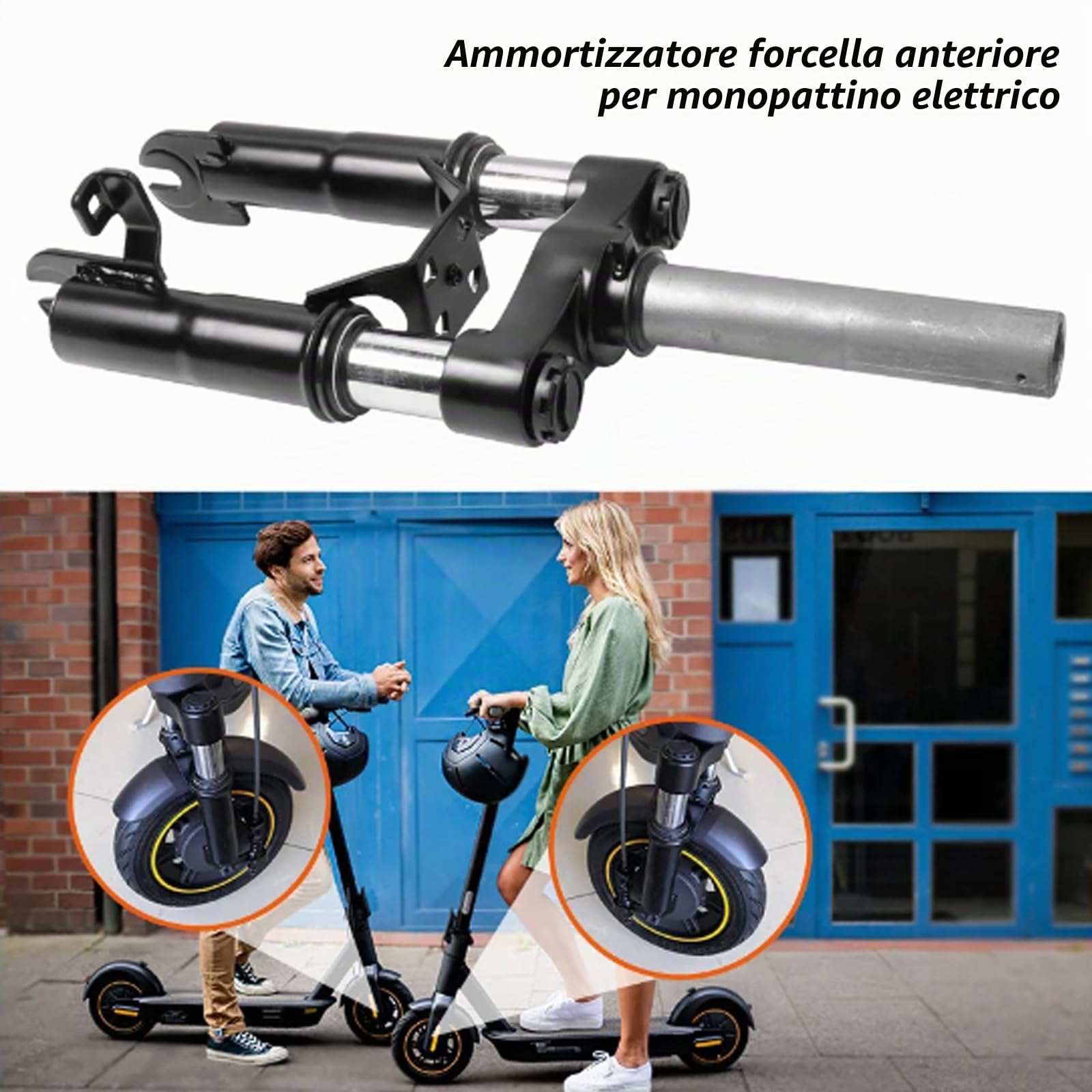 Aisny Forcella Ammortizzata per Scooter E, Sospensione per Segway Ninebot Max G30D G30LD G30D 2 G30LE Ammortizzatore per Scooter E Forcella Antiurto per Modifica e Riparazione Ninebot Max G30