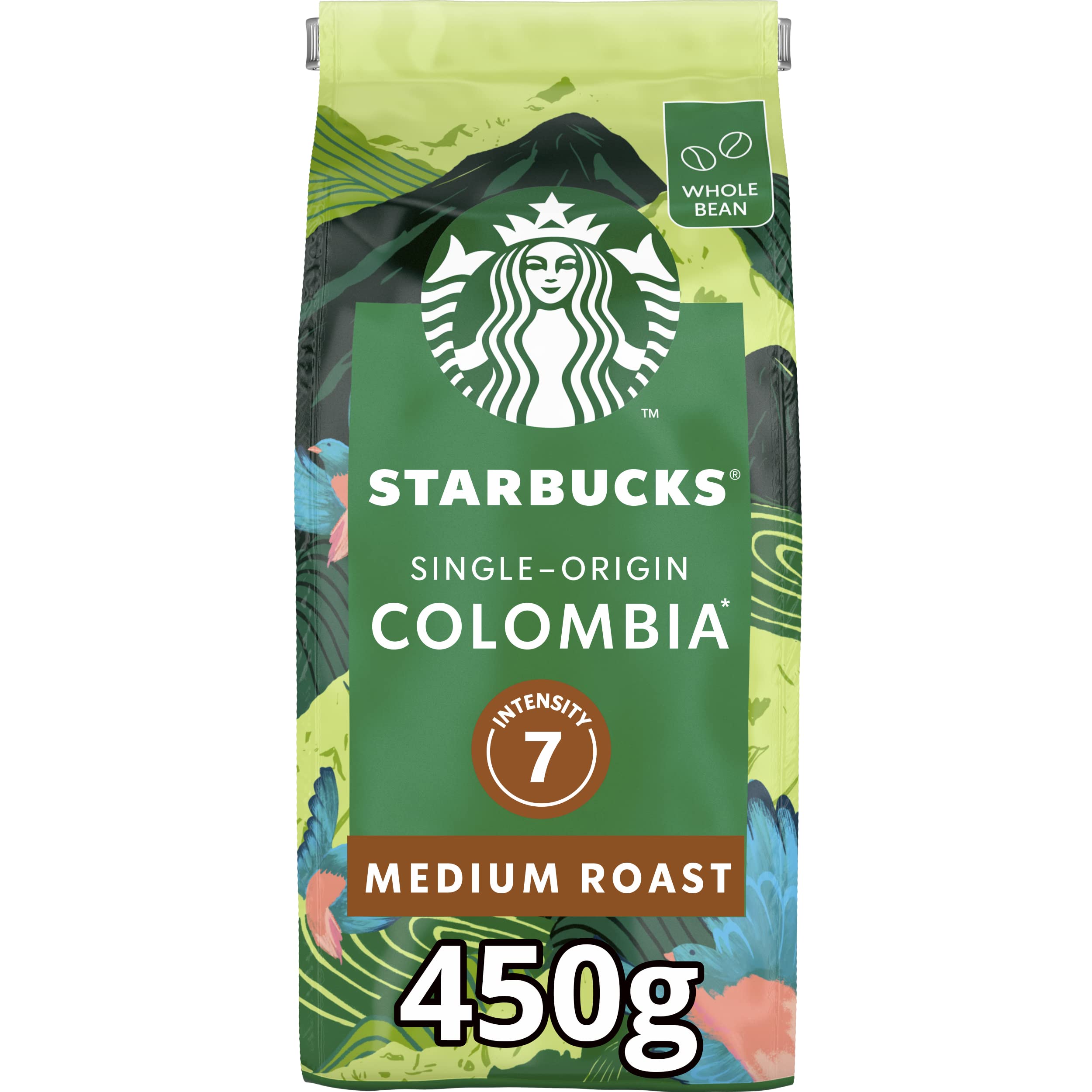 STARBUCKS Single-Origin Colombia, Medium Roast, Kawa Ziarnista 450g (4 sztuk w zestawie)