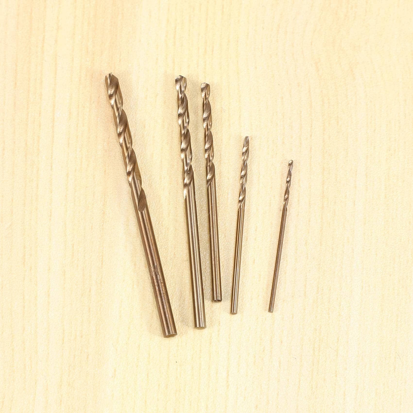 50PZ Drillforce Tools M35 Set di Punte per Trapano al Cobalto, Set di Punte Hss-Co 1-3Mm, per Forare su Acciaio Temprato, Ghisa e Acciaio Inossidabile