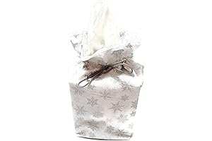 Celebrate with Shimmering Snowflakes Christmas Tissue Box Cover
