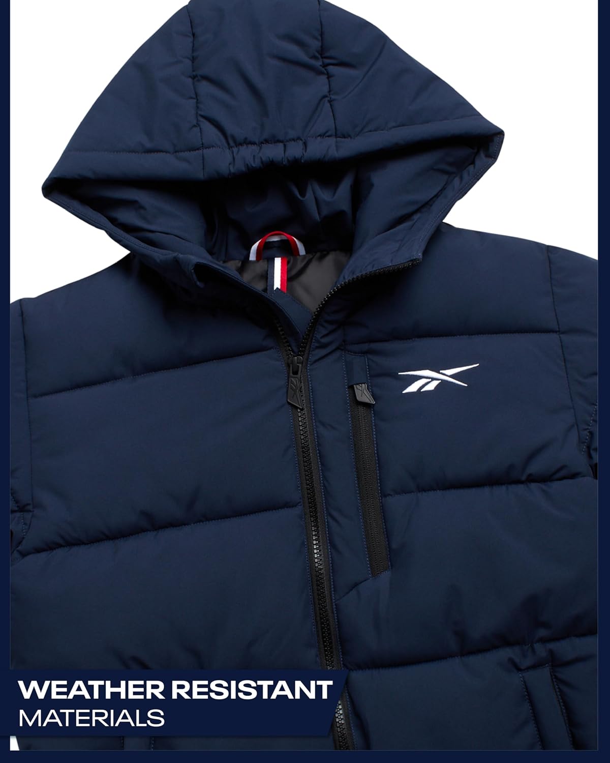 Reebok Boys Puffer Jacket - Quilted Water and Wind Resistant Boys Winter Coat - Warm Insulated Stretch Tech Jackets for Kids - Image 4