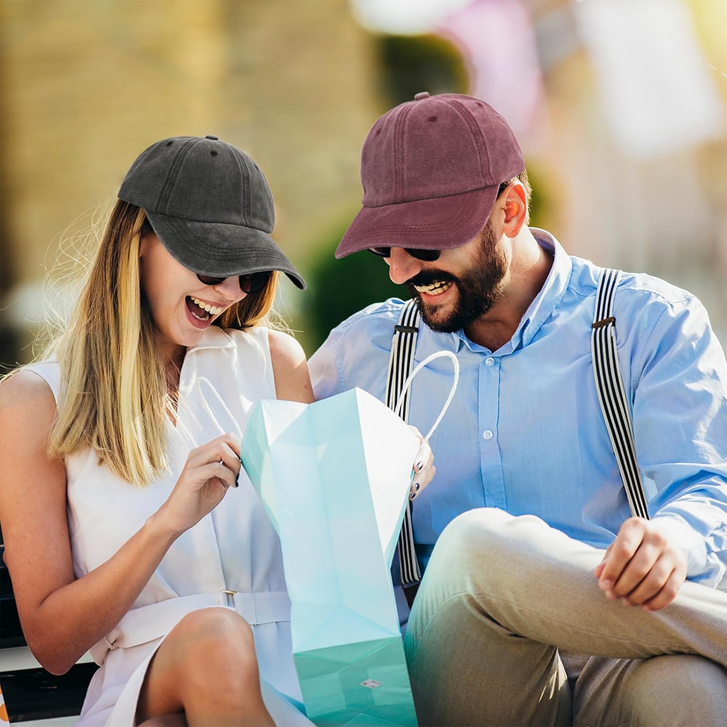 WRINGKIT 6 Pieces Washed Plain Baseball Cap, Unisex Vintage Cotton Baseball Cap, Distressed Twill Adjustable Golf Dad Hat, Retro Unstructured Baseball Hat for Men, Women - Image 5