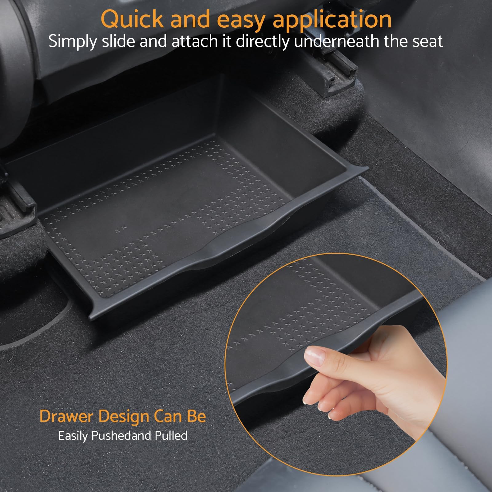 2PCS Model Y Für Tesla Sitz Organizer Box Rutschfeste Vordersitze Langlebiges Autozubehör Aufbewahrungsbox TPE-Material Hohe Temperaturbeständigkeit Zum Auto Ordentlich