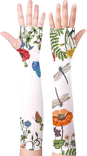 Miniatura 8 de Mangas de jardinería para mujer, protección solar de granja, a prueba de espinas, mangas de enfriamiento para cubrir los brazos para deportes