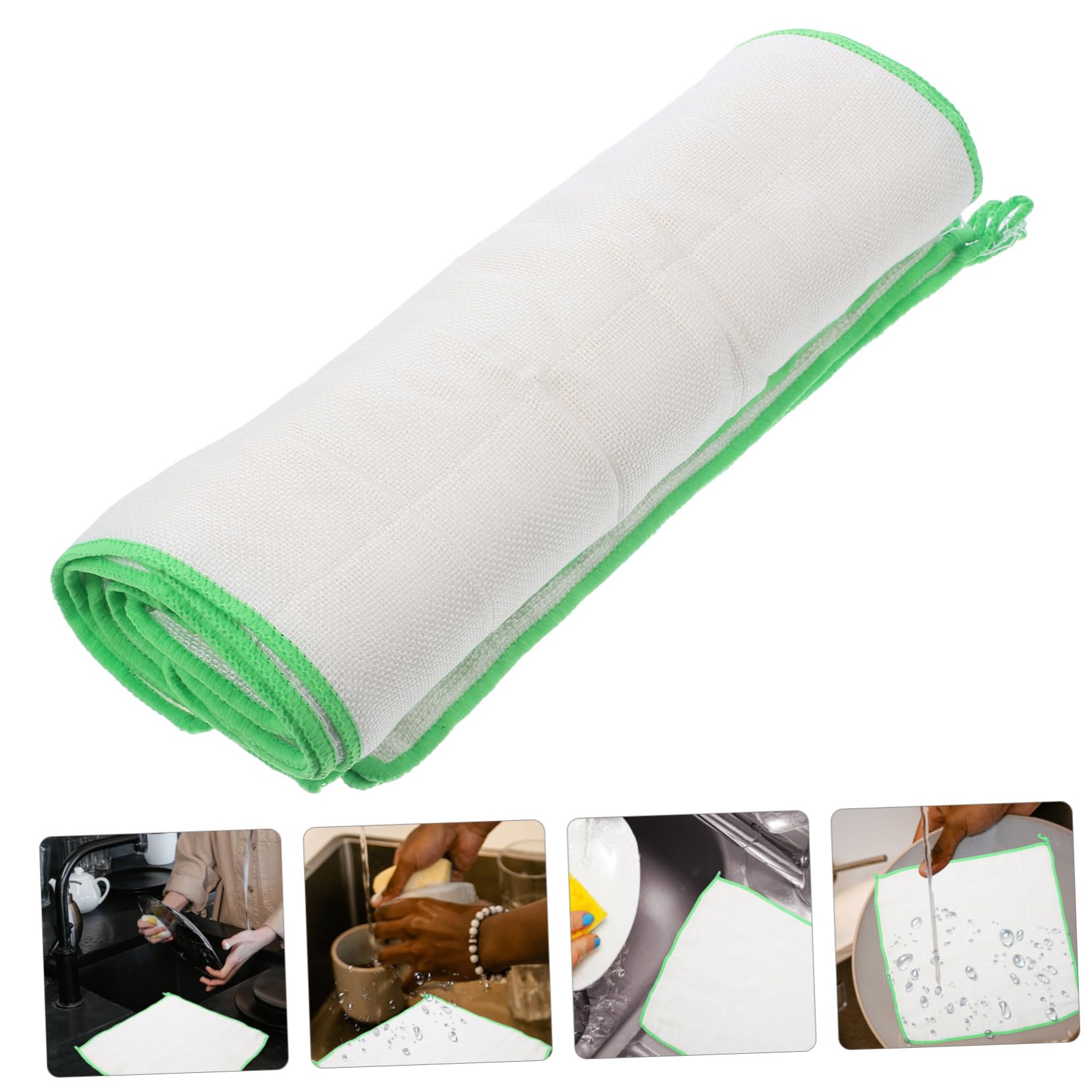 Healvian 2 Juegos Paños De Cocina Bayeta Limpiacristales Paño De Limpieza De Cocina 10 Uds * 2
