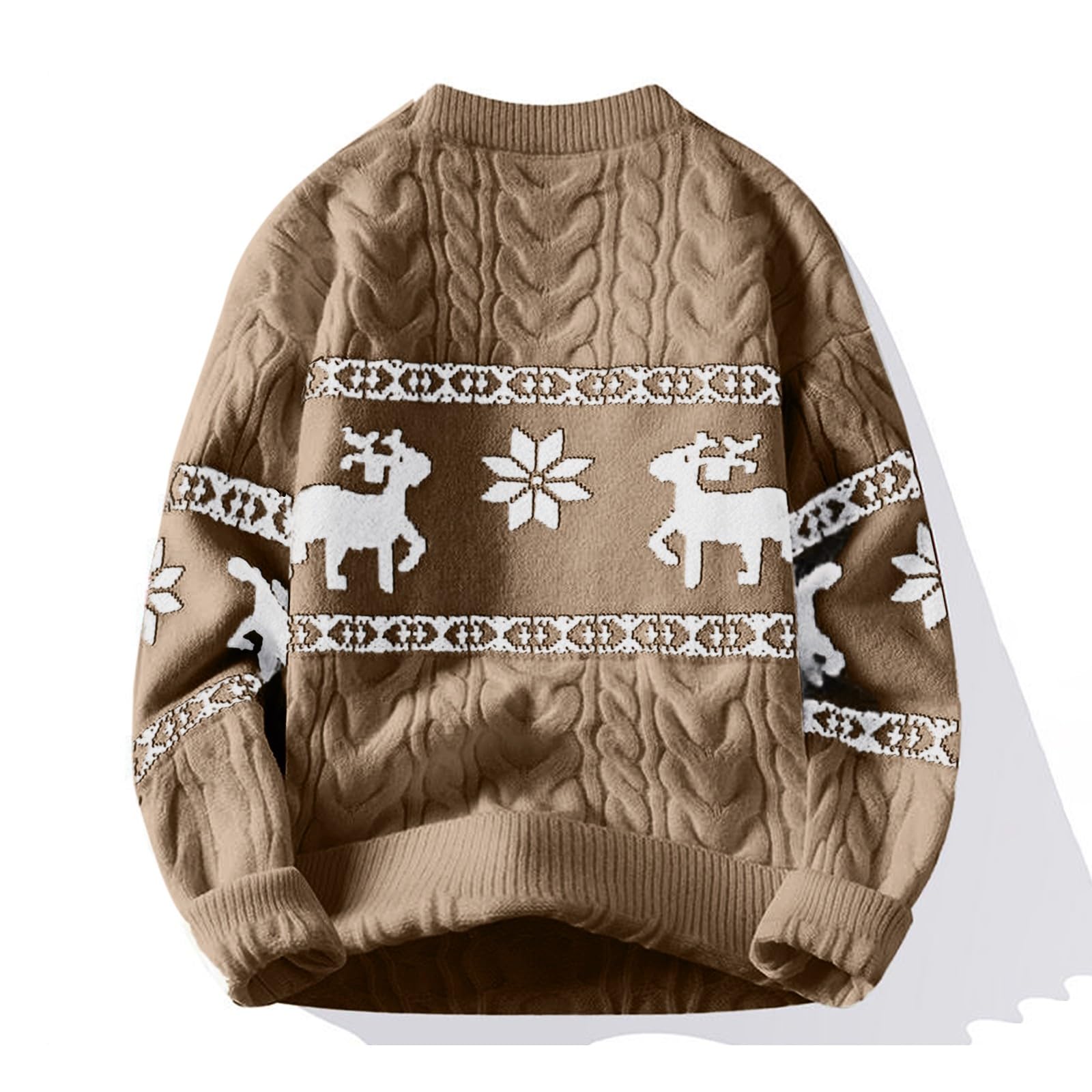 Generisch Maglione natalizio da uomo, invernale, casual, da uomo, a maniche lunghe, (nero, L)
