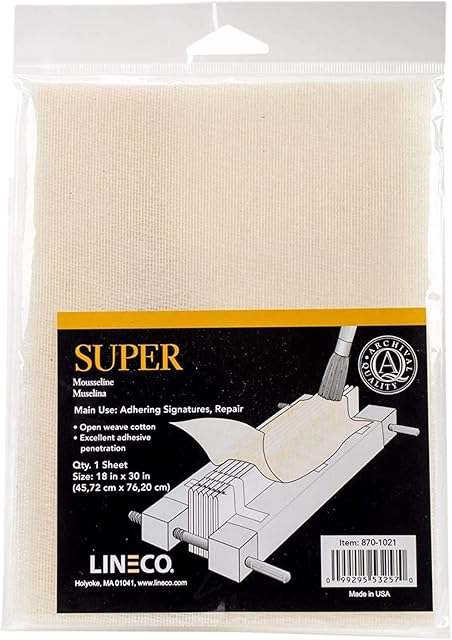 Book Binding Super Cloth 18x30 Sheet by Lineco-Book Making Supplies, Pack of 2