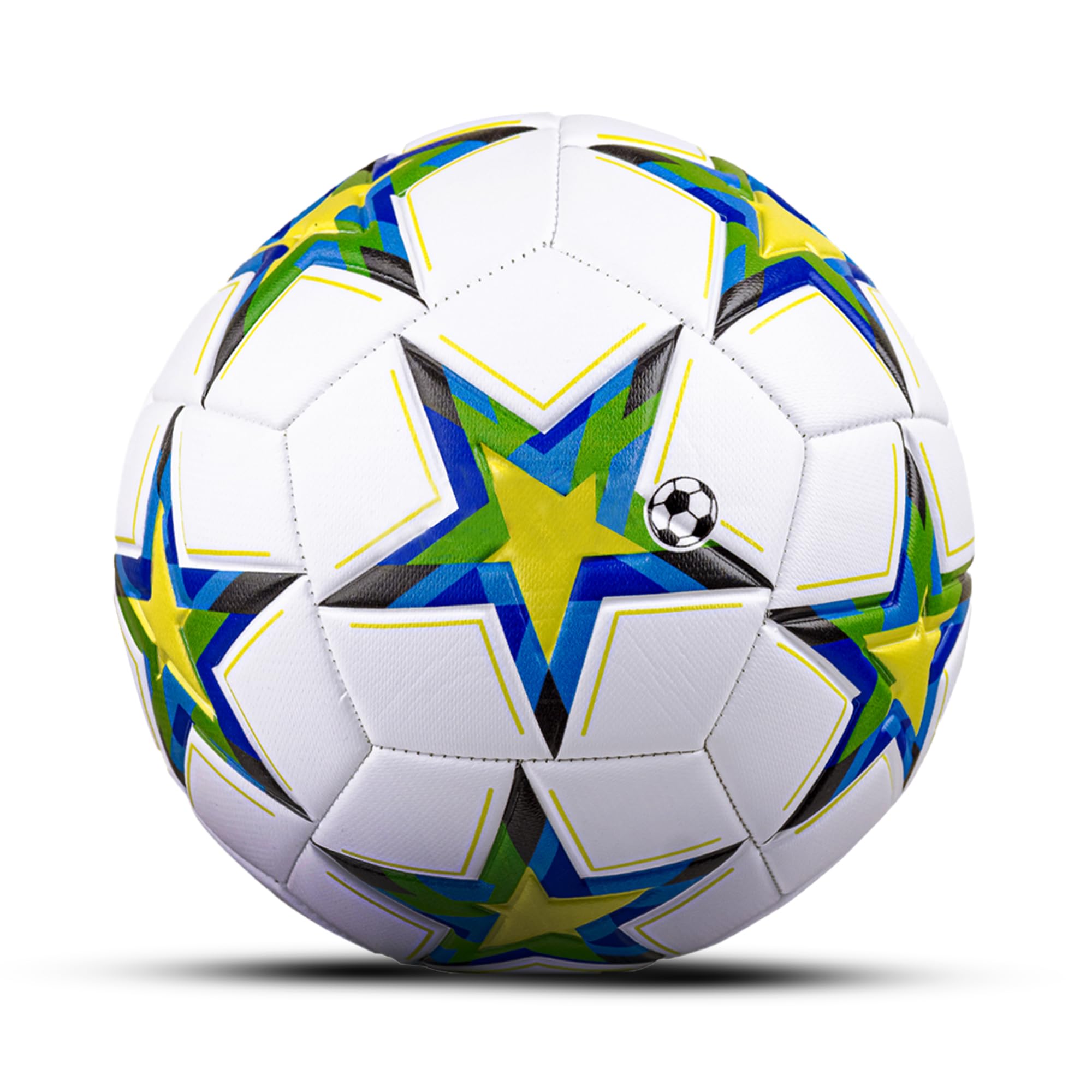 Hsport UEFA Şampiyonlar Ligi Futbol Topu Halı Saha ve Beton Zemine Uygun Dikişli Maç ve İdman Topu No:5 (pompa hediyeli) (Sarı)