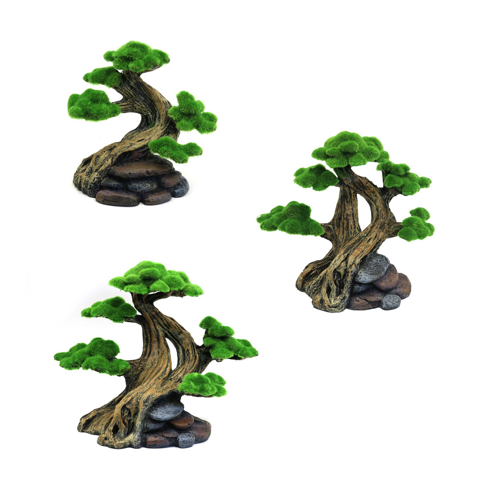 Árbol de musgo en miniatura, accesorio de paisaje, planta de agua de resina para acuarios, decoración de escenas, peceras, decoración decorativa