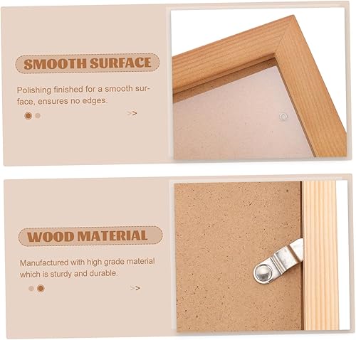 Miniatura 2 de EXCEART 6 Pcs Wooden Picture Frame Photo Display Frame Wedding Decor Photo Wall Display Rustic Picture Diy Photo Frame Screen Printing Machine