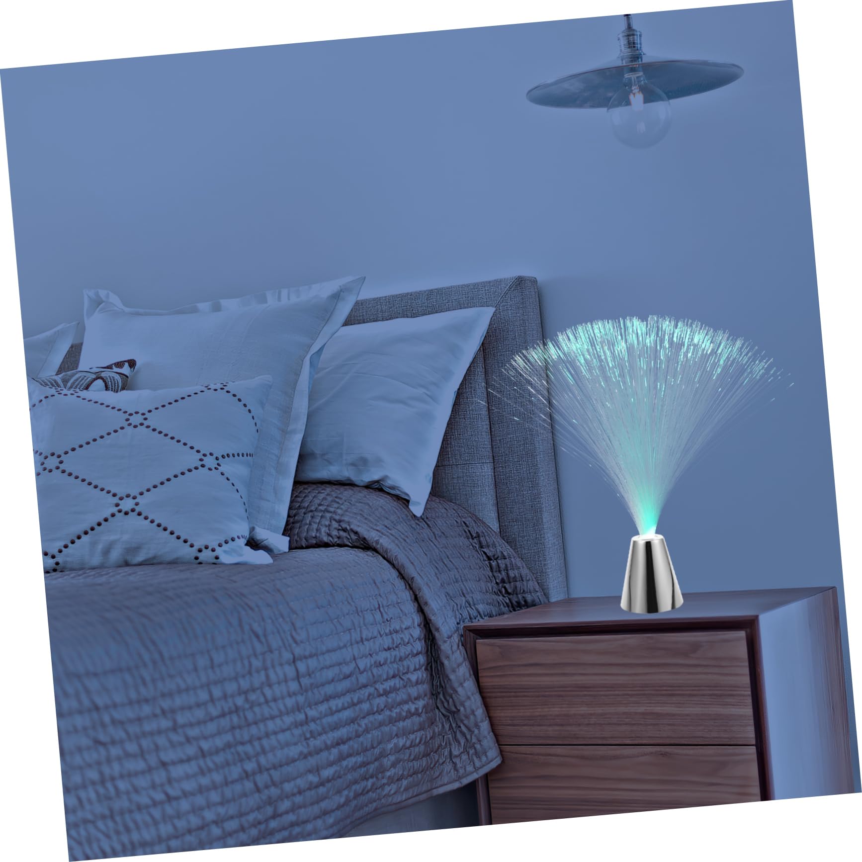 HOLIDYOYO 2Pcs Colorful LED Fiber Optic Light Battery Operated Decorative Lamp for Home Wedding Holiday Decoration Color Changing Fiber Light Batteries Not Included
