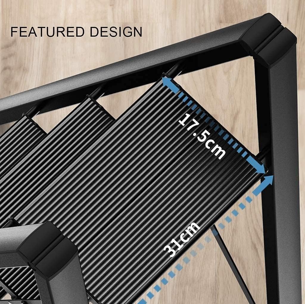 OKUOKA Step Stools,Step Ladder Folding Stepladder Aluminum Step Stool Ladder Multifunctional Collapsible Ladder Stool Multi-Purpose Scaffold Ladders Heavy Duty Stairway Stepladder,Sier,2-