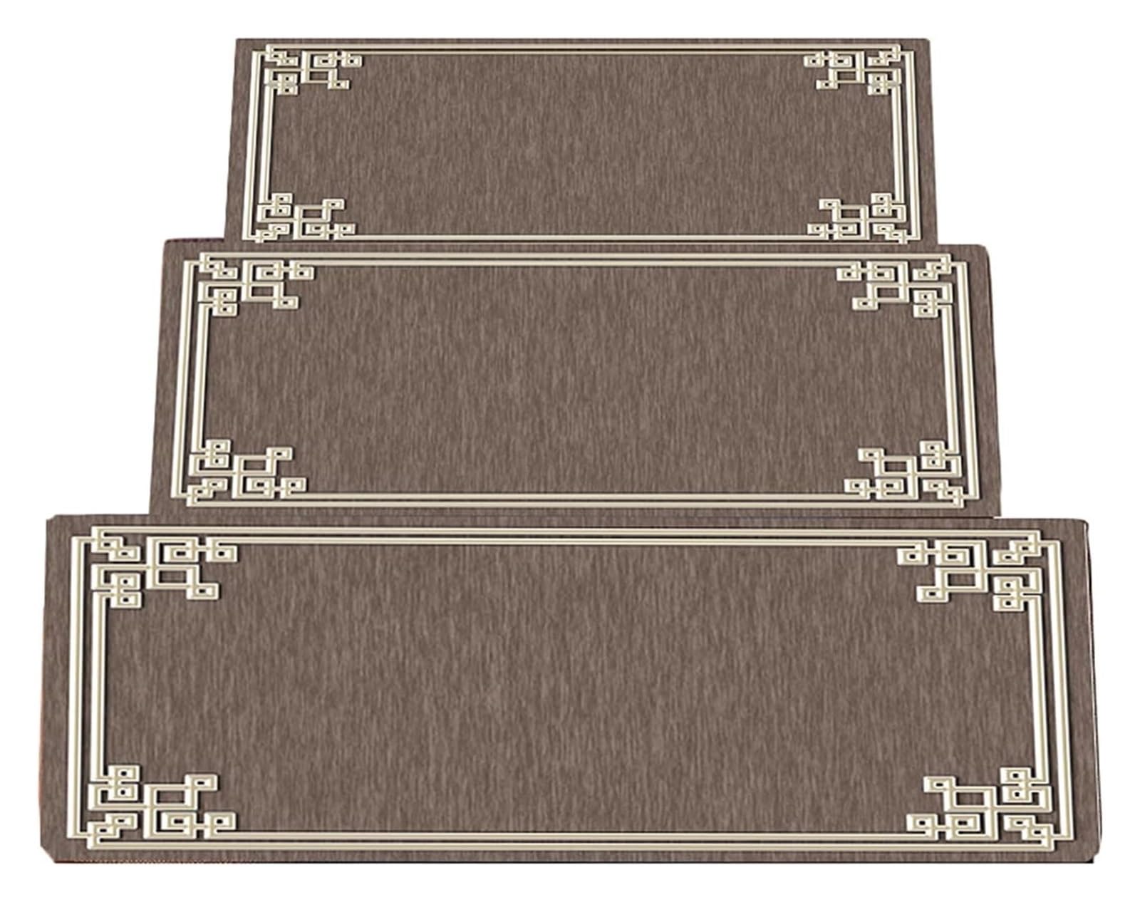 Treppenteppich Teppich ,Rutschfeste Innentreppenma 5 PCS Chinesische Treppenmatten, Treppenteppich Anti-Bewegung und rutschfeste Treppen Selbstklebende Treppenmatten for Kinder, ältere Menschen und Ha