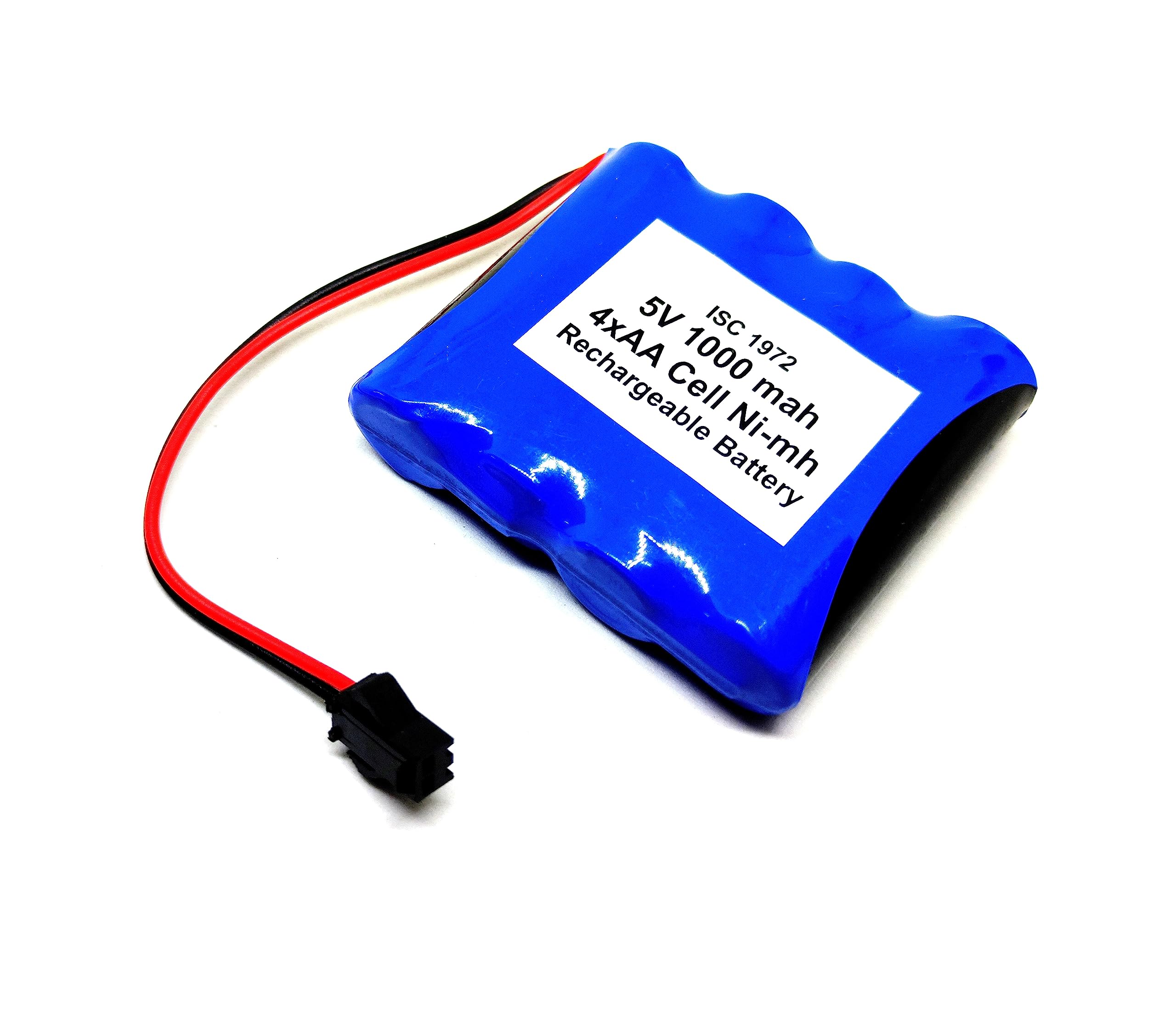 INVENTO 1pcs 5V 1000 mAh Ni-mh Rechargeable 1.2V x 4 AA Cell Battery Pack for Cordless Phone Toy Car DIY Project