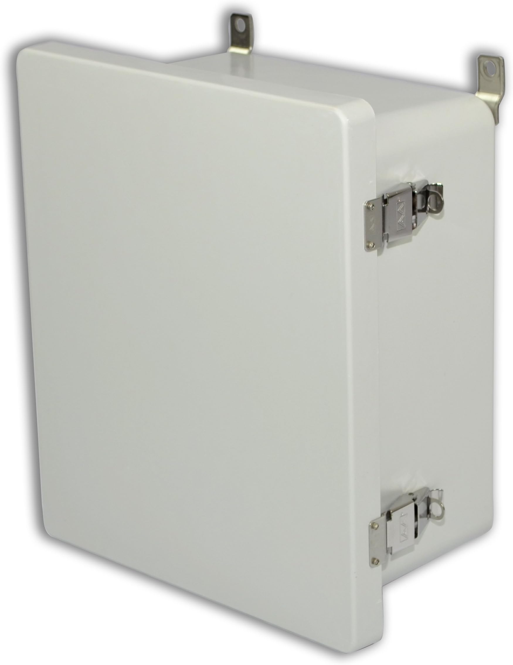 Allied Moulded AM1648L AM Series Fiberglass JIC Size Junction Box, Snap Latch and Hinged Cover,Light Gray